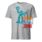 Gray 101SHIRTS mighty mech destroyer tee with blue robot graphic on front