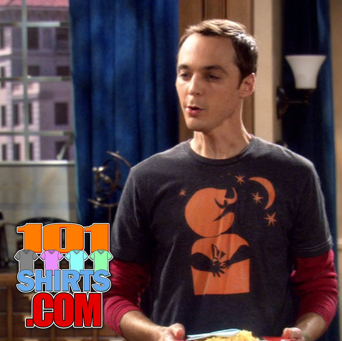 The Big Bang Theory Sheldon Cooper Volcom Moon Stars T-Shirt