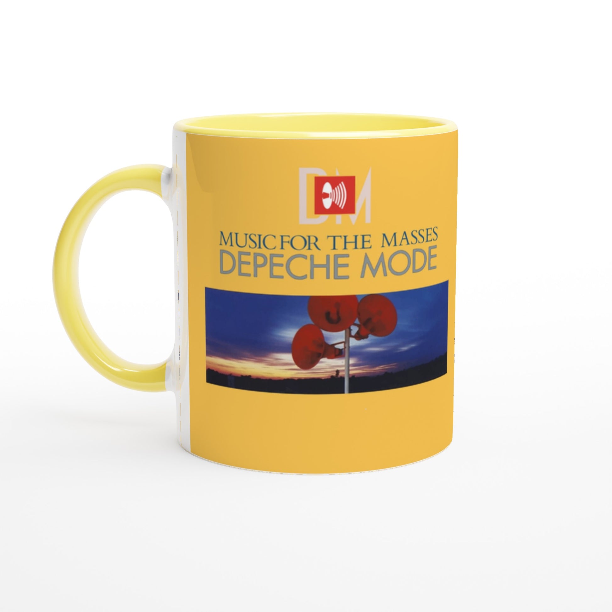 Yellow Music For The Masses album mug by 101SHIRTS featuring Depeche Mode design