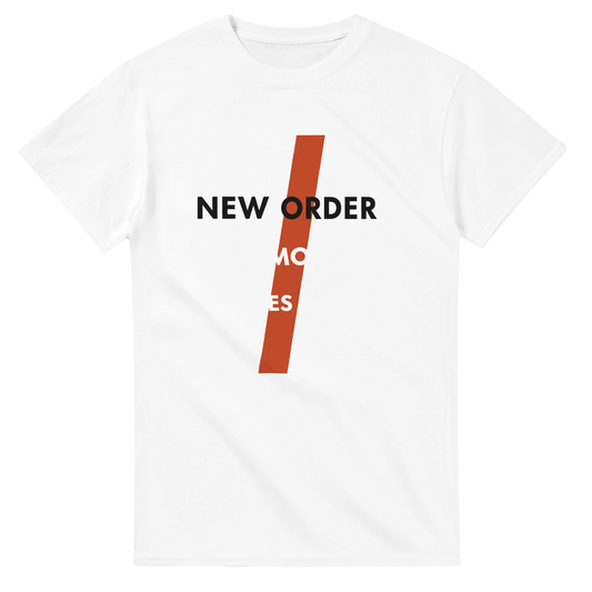 101SHIRTS New Order vintage concert t-shirt white with red and black graphic design