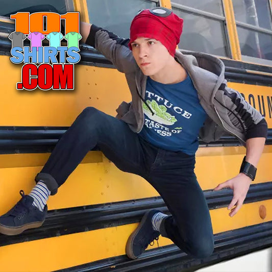 Spider-Man Aven­gers In­fi­nity War Movie Peter Parker Tom Holland Lettuce The Taste of Sadness T-Shirt