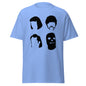 Light blue 101SHIRTS Pulp Fiction silhouette t-shirt with four black character head silhouettes