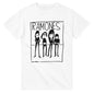 101SHIRTS Ramones vintage t-shirt with black hand-drawn band graphic on white cotton fabric