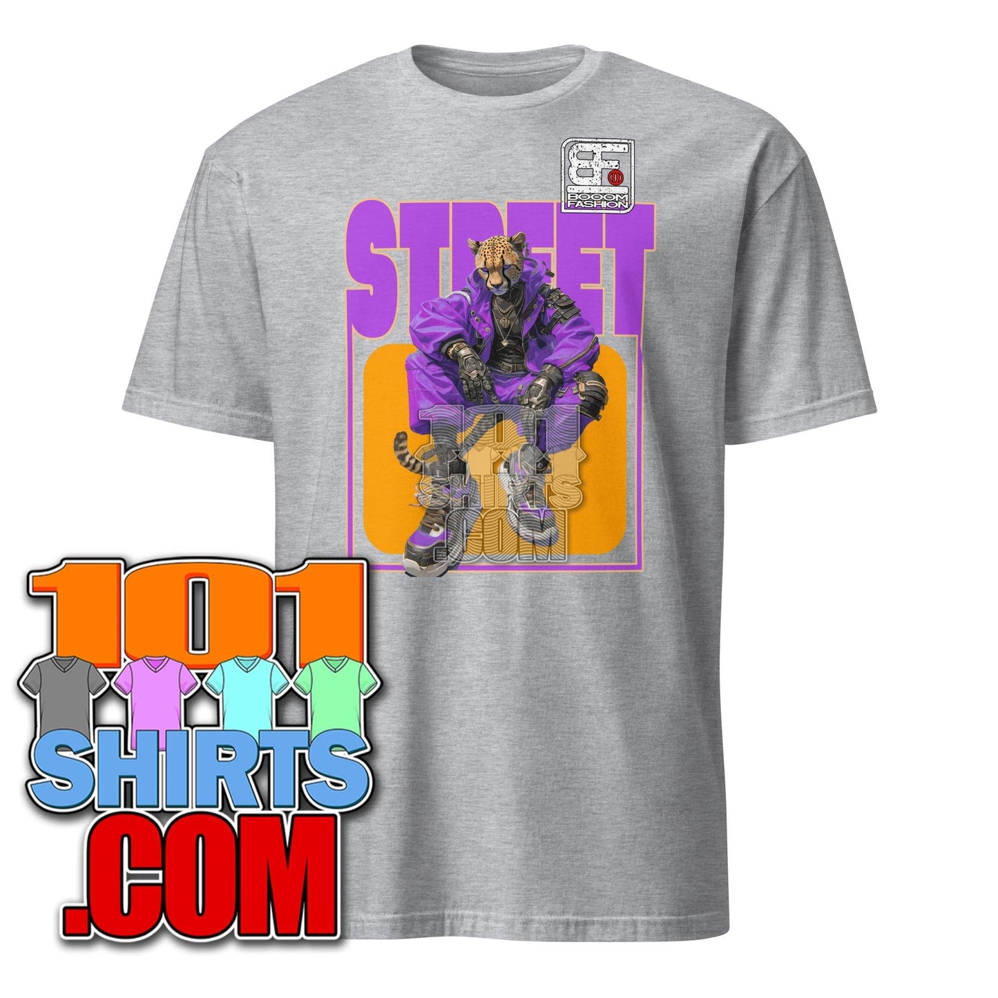 Cheetah Cat Person Hybrid Streetweare Cheetah Design Booomfashion T-Shirt - 101SHIRTS