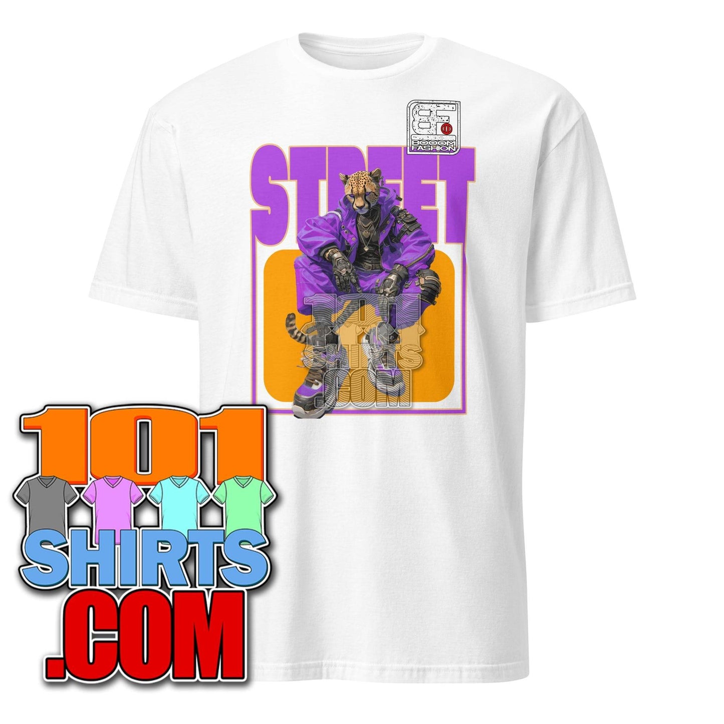 Cheetah Cat Person Hybrid Streetweare Cheetah Design Booomfashion T-Shirt - 101SHIRTS