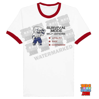 Mincraft Movie Survival Mode Self Defense Natalie Emma Myers Ringer T-Shirt