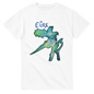White 101SHIRTS The Cure concert t-shirt with artistic blue and green graphic design