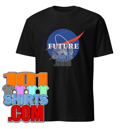Back to the Future Movie Dolorean dmc 12 Nasa Logo Parody Funny T-Shirt - 101SHIRTS