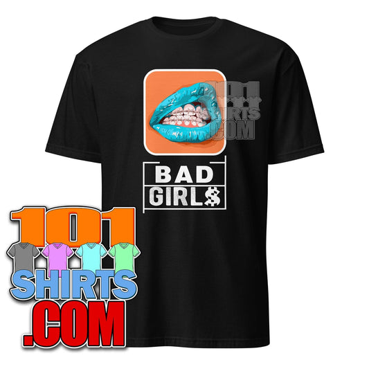 Bad Girls Woman Sexy blue Mouth Grills Graphic Art T-Shirt - 101SHIRTS