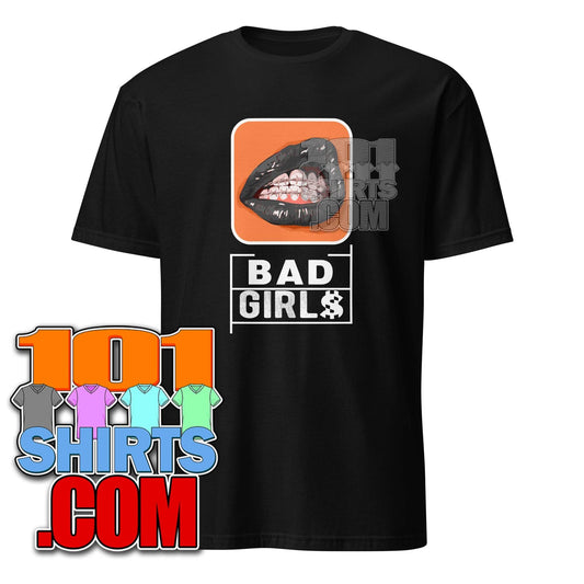 Bad Girls Woman Sexy Black Mouth Grills Graphic Art T-Shirt - 101SHIRTS