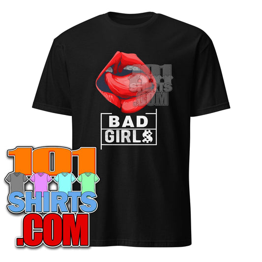 Bad Girl Kiss Kissing Lips Girls Women Cool Art Desig Unisex T-Shirt - 101SHIRTS