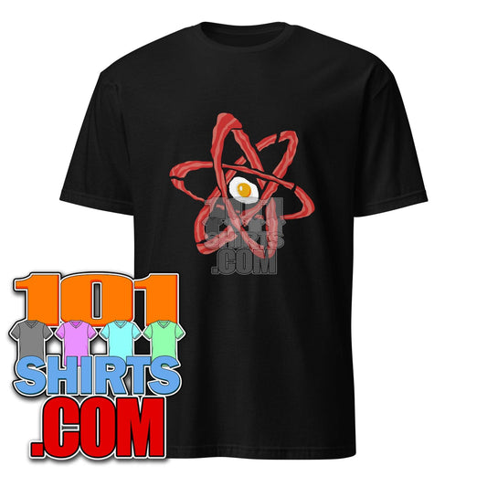 Bacon Atom Breakfast Science Bacon and Egg Funny Scientist T-Shirt - 101SHIRTS