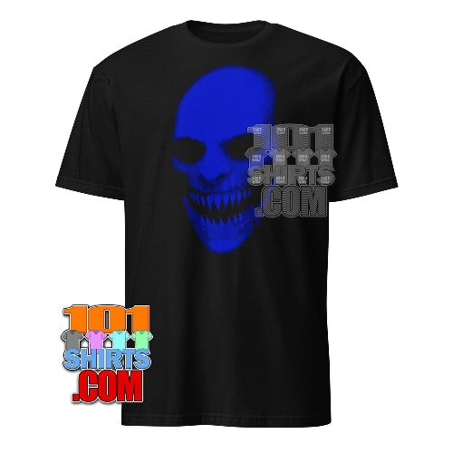 Blue Demon Skull T-Shirt Horror Gothic Halloween Scary
