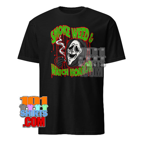 Smoke Weed Watch Horror Movie Fan T-Shirt