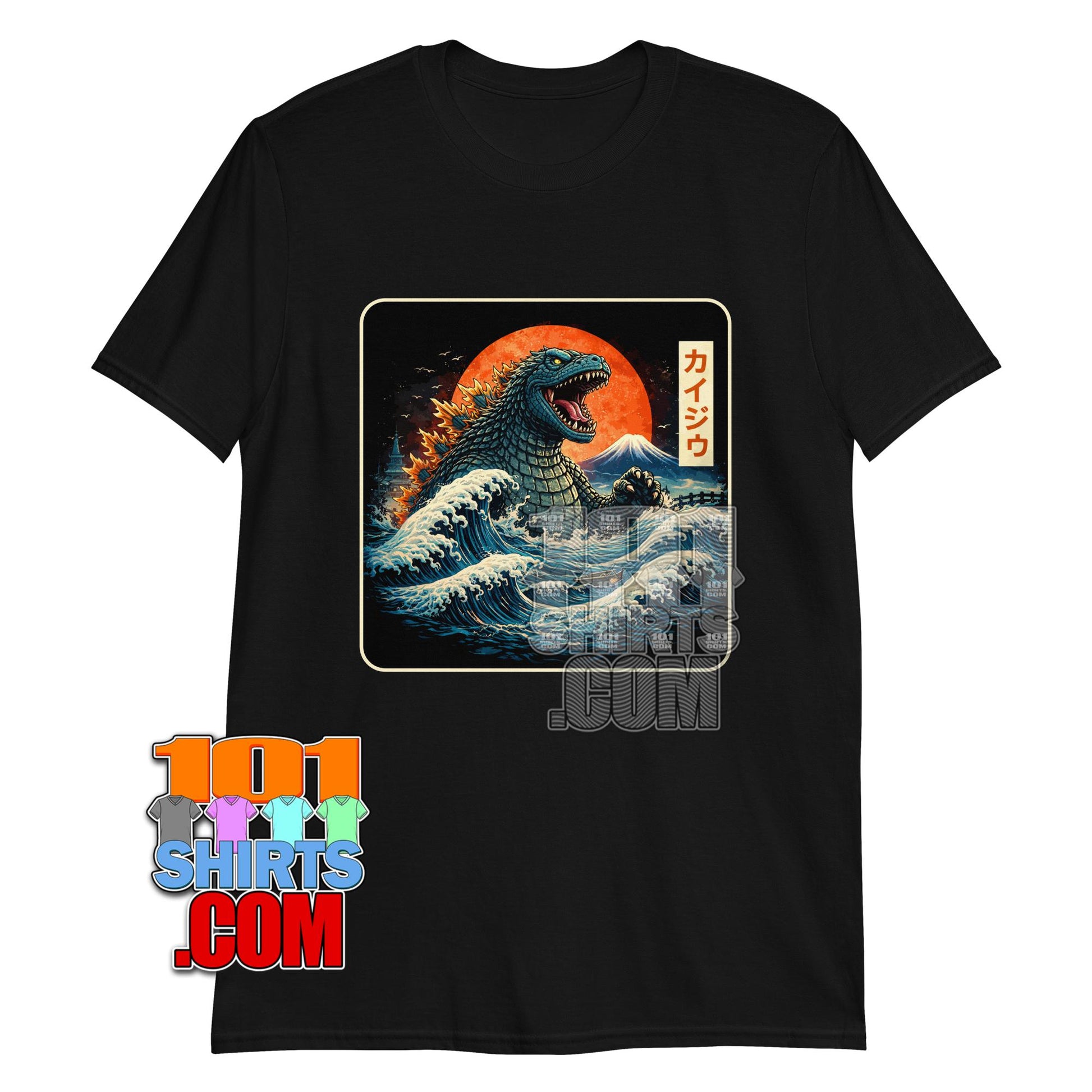 Kaiju Great Wave T-Shirt Godzilla Japanese Monster Graphic Tee