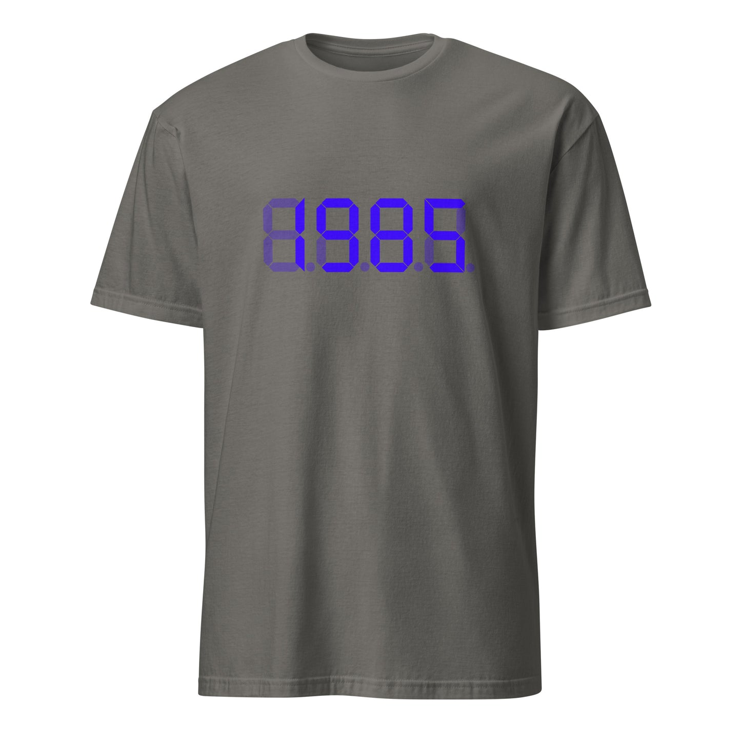 1985 Year inspired by Back To The Future Movie Desk Time Clock Time Machine in Dolorean T-shirt