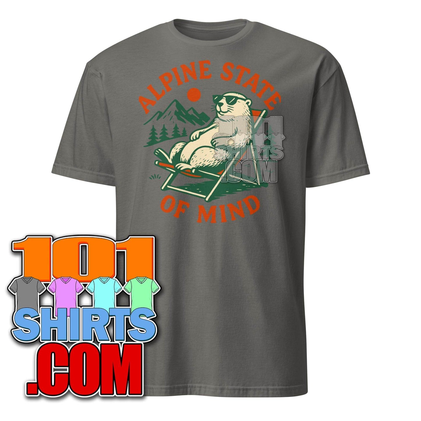 Alpine State of Mind T-Shirt: Relaxed Marmot in Mountains - Nature & Outdoor Tee - 101SHIRTS