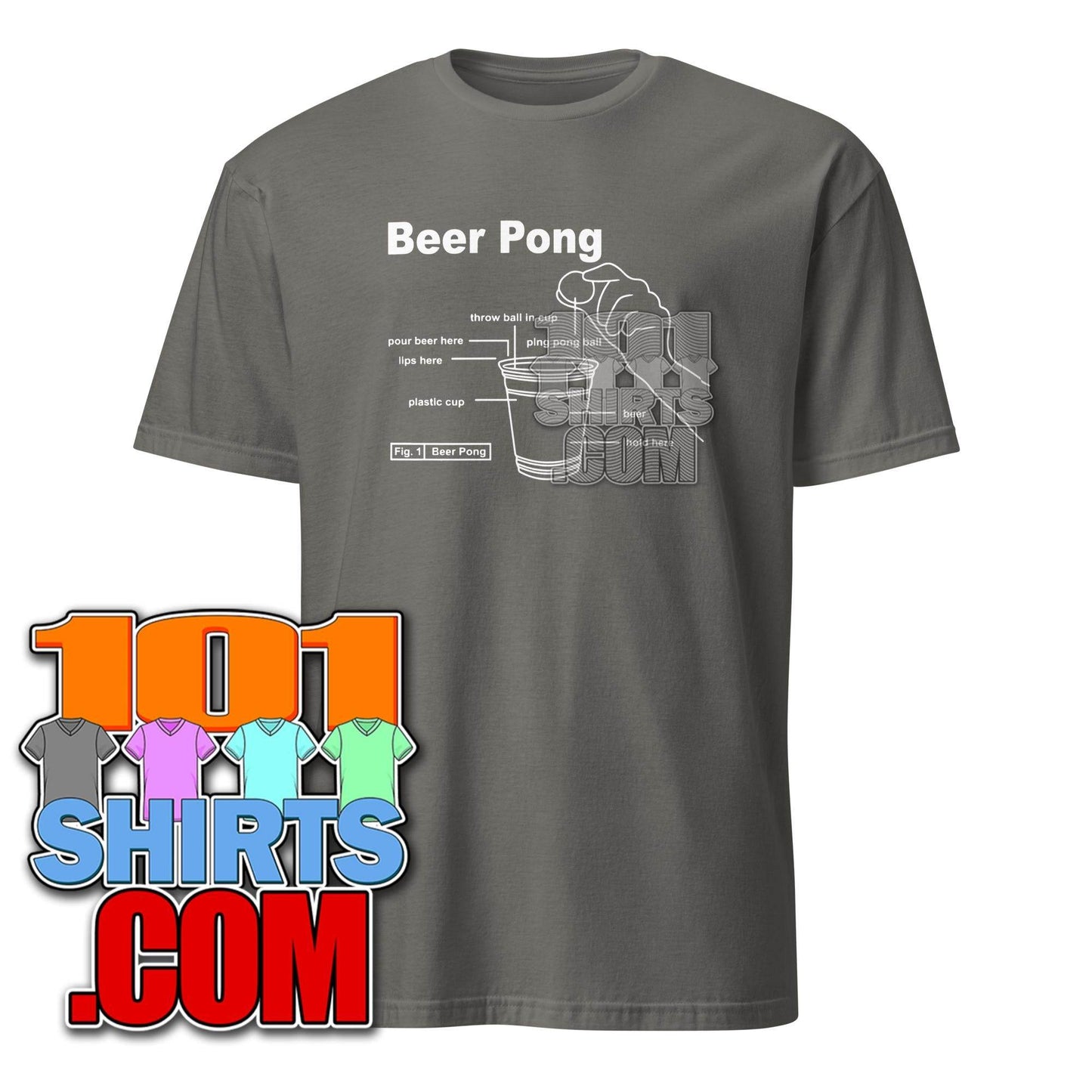 Beer Pong T-Shirt: Funny Drinking Game & Party Tee - 101SHIRTS