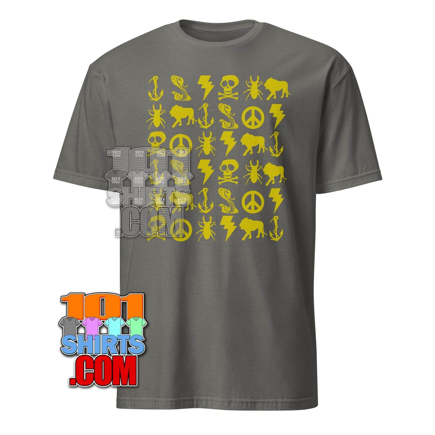 Breaking Bad TV Show Tee Jesse Pinkmann Aaron Paul Yellow Icons T-Shirt - 101SHIRTS