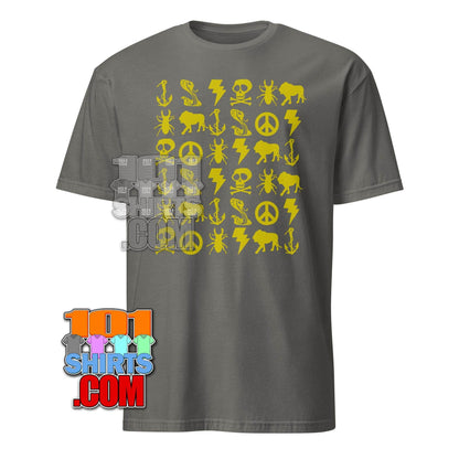 Breaking Bad TV Show Tee Jesse Pinkmann Aaron Paul Yellow Icons T-Shirt - 101SHIRTS