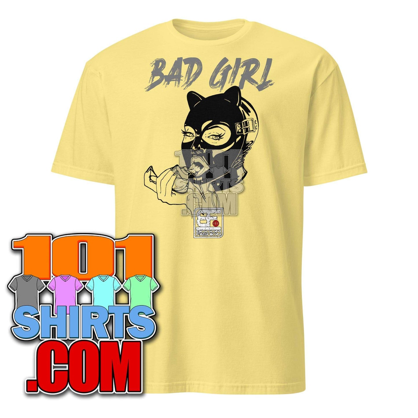 Bad Girl with Rubber Mask Vintage BDSM Bondage Fetish Kinky Cool Art Design Booomfashion Unisex T-Shirt - 101SHIRTS