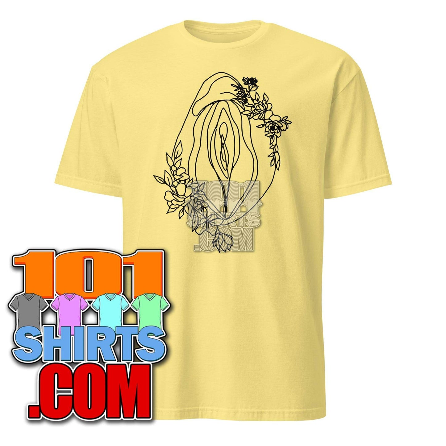 Vagina Vulva Flowers Feminist Sexological BodyWork Art T-Shirt T-Shirt - 101SHIRTS