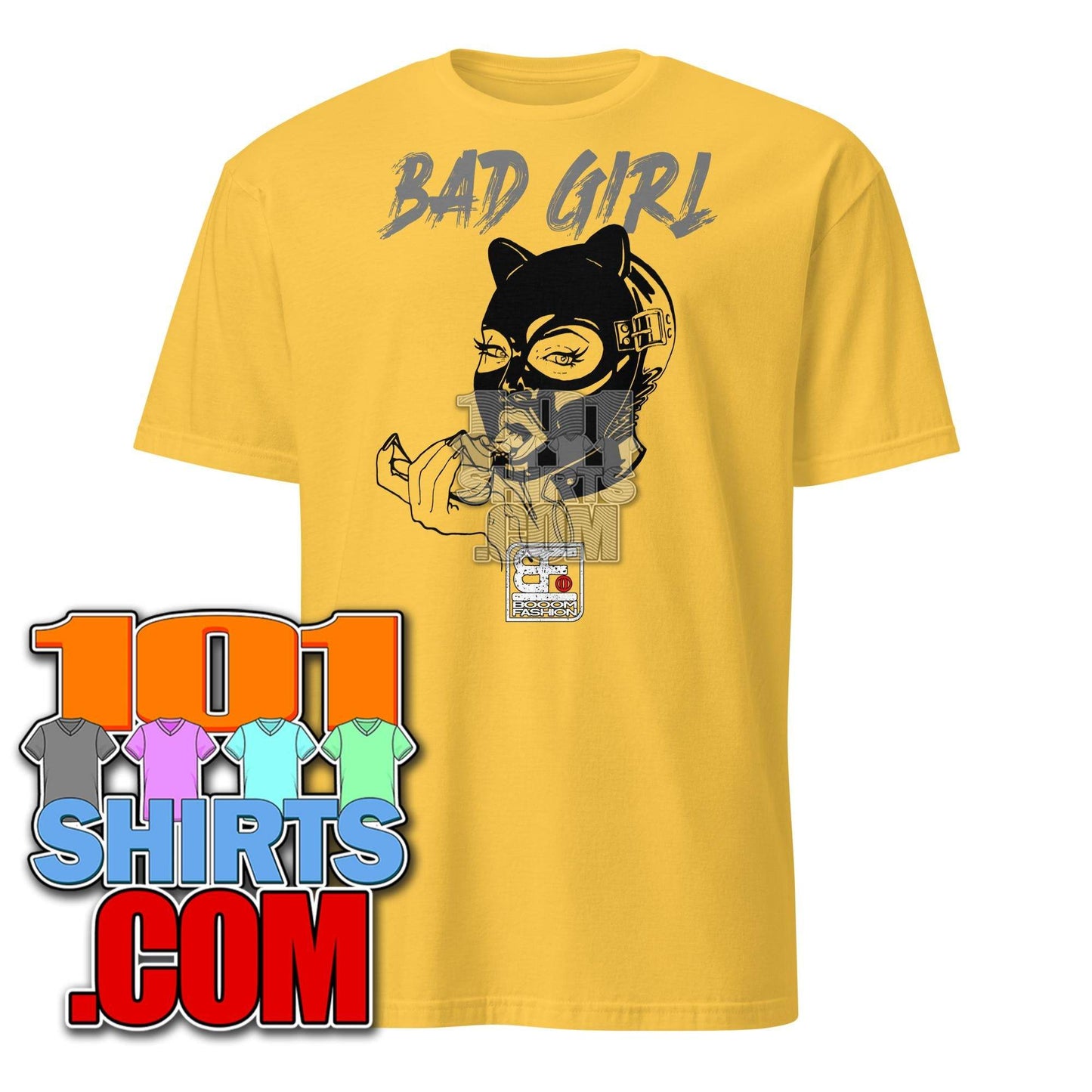 Bad Girl with Rubber Mask Vintage BDSM Bondage Fetish Kinky Cool Art Design Booomfashion Unisex T-Shirt - 101SHIRTS