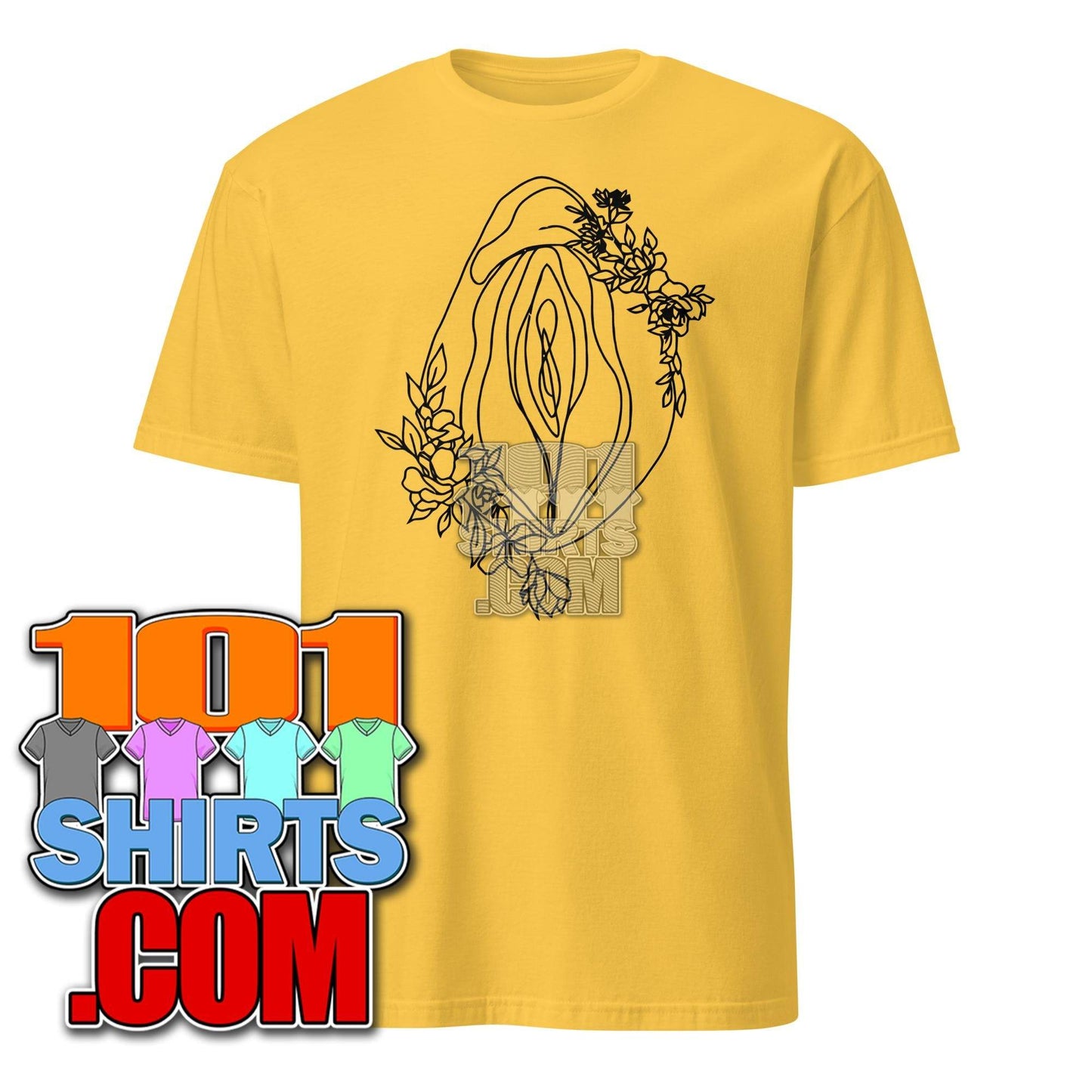 Vagina Vulva Flowers Feminist Sexological BodyWork Art T-Shirt T-Shirt - 101SHIRTS