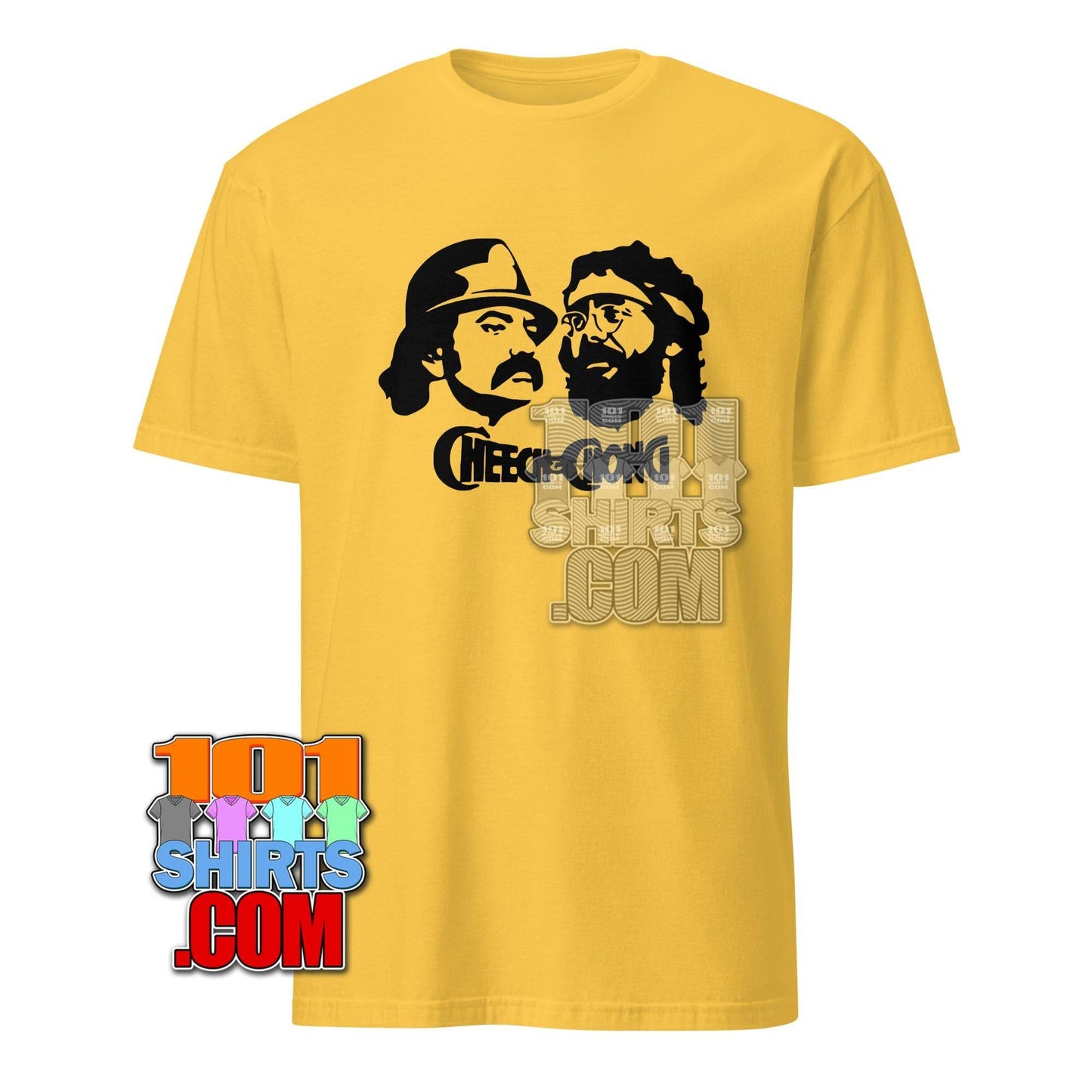 Cheech & Chong Movie Duo Iconic Stencil T-Shirt – Get Up in Smoke Style! Tee - 101SHIRTS
