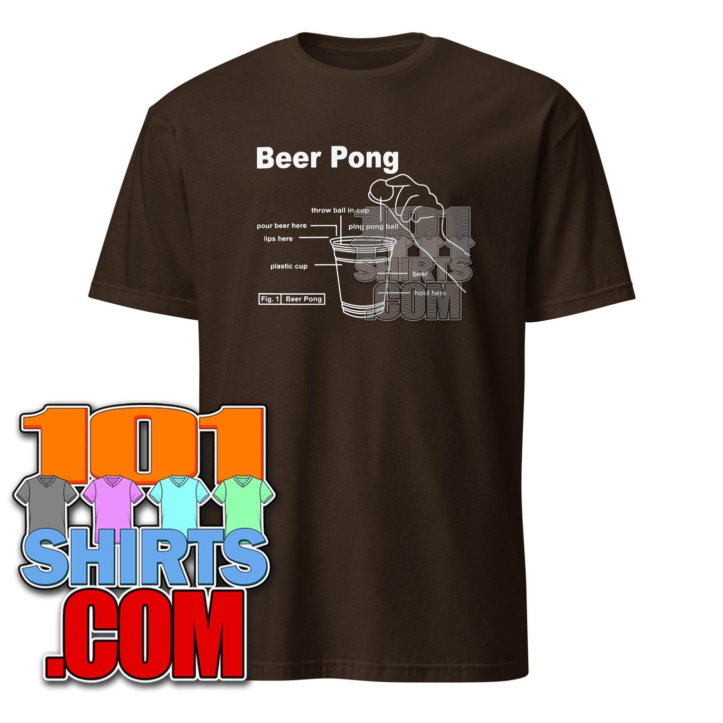 Beer Pong T-Shirt: Funny Drinking Game & Party Tee - 101SHIRTS