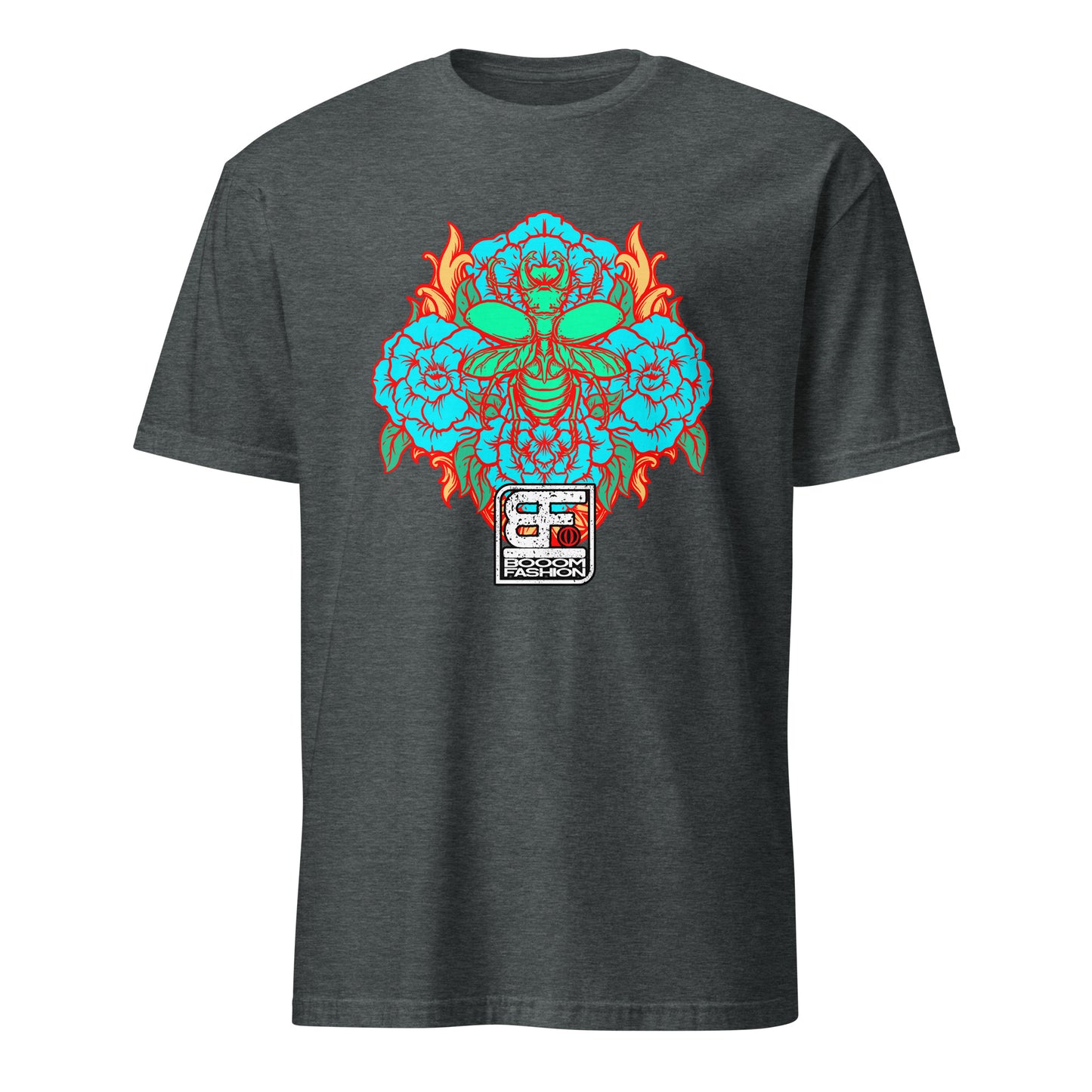 Beetle Bug Insect Flowers Roses Fire Art Design Booomfashion Unisex T-Shirt