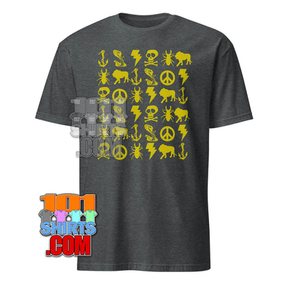 Breaking Bad TV Show Tee Jesse Pinkmann Aaron Paul Yellow Icons T-Shirt - 101SHIRTS