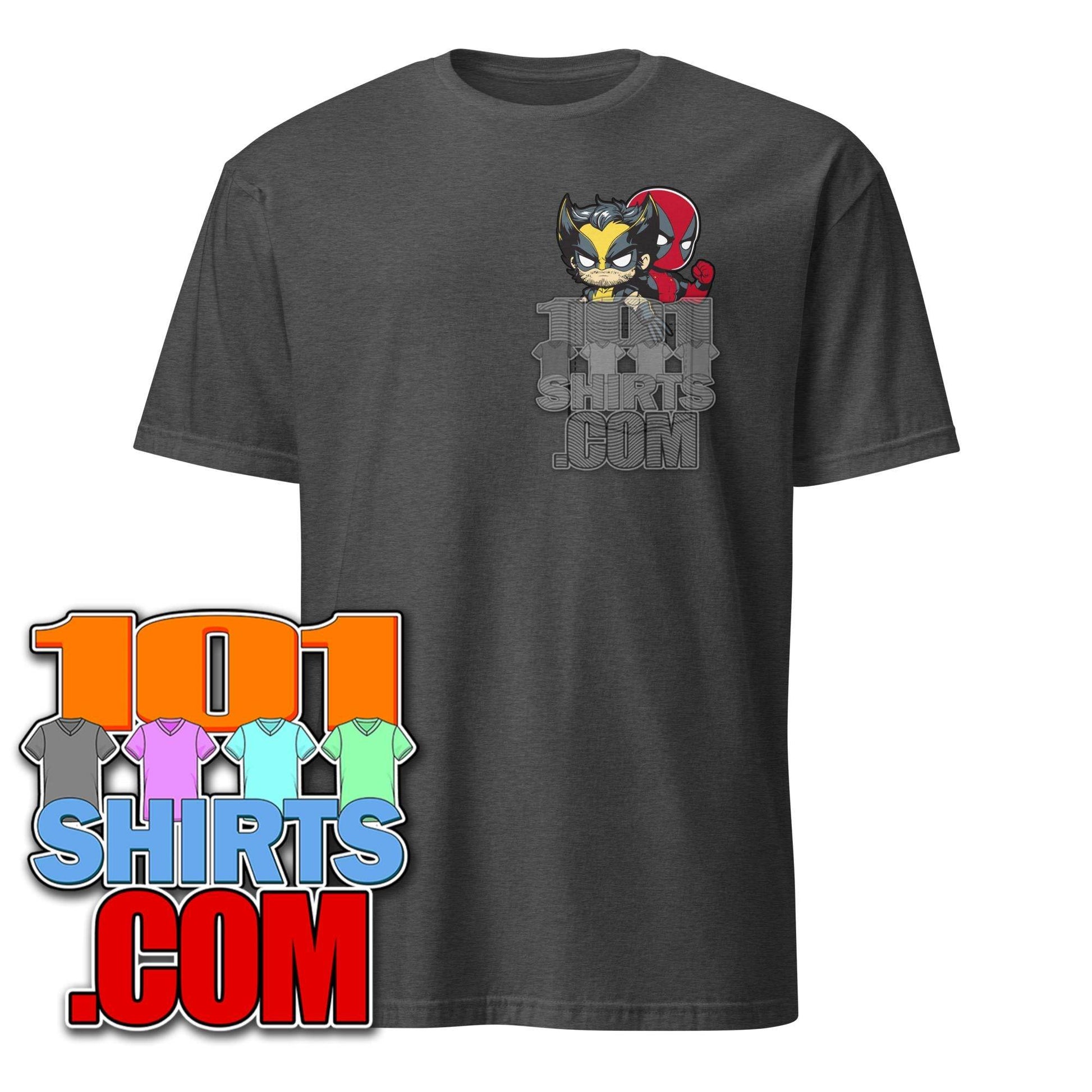 Cute Baby Wolverine and Deadpool in Pocket Funny T-Shirt - 101SHIRTS