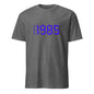 1985 Year inspired by Back To The Future Movie Desk Time Clock Time Machine in Dolorean T-shirt