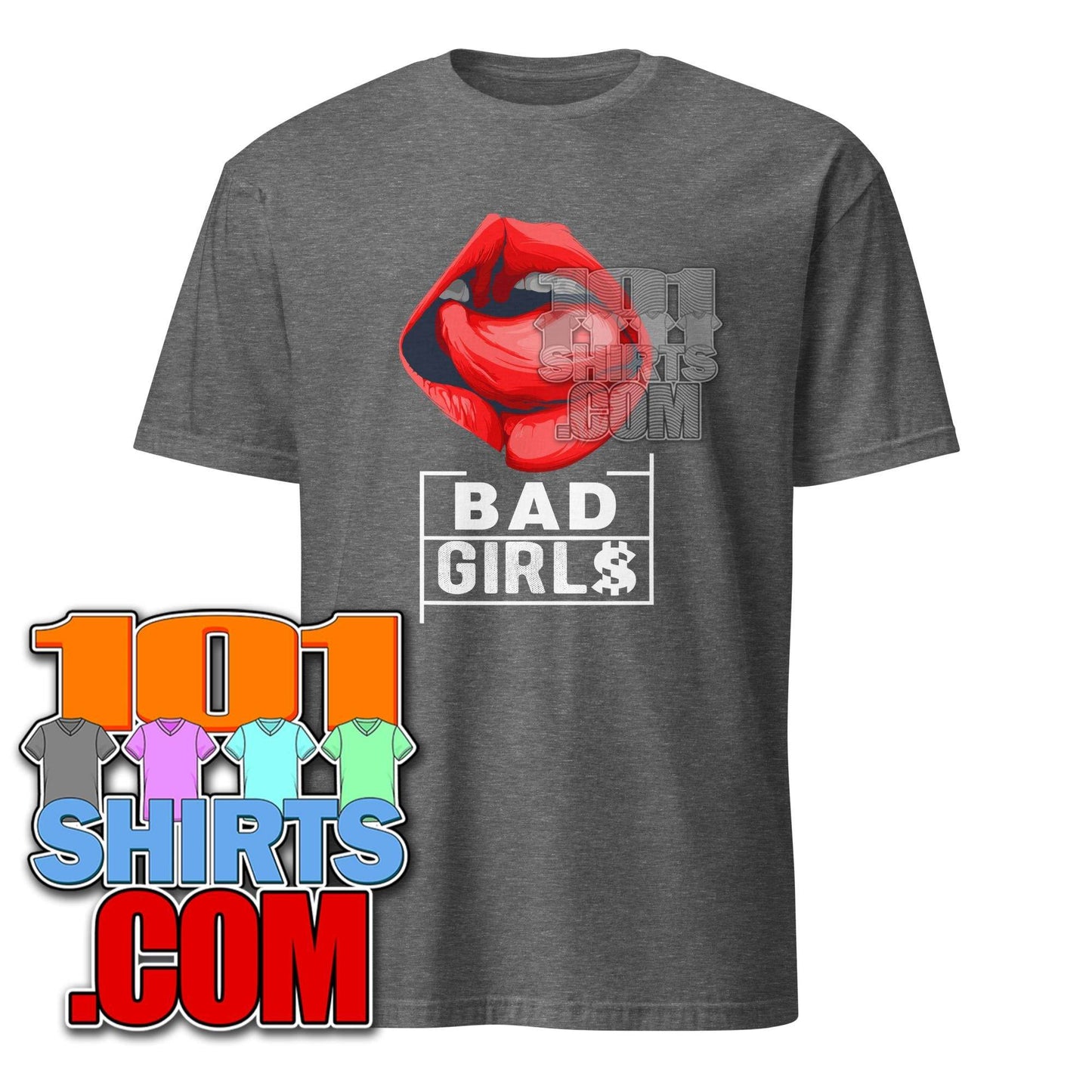 Bad Girl Kiss Kissing Lips Girls Women Cool Art Desig Unisex T-Shirt - 101SHIRTS