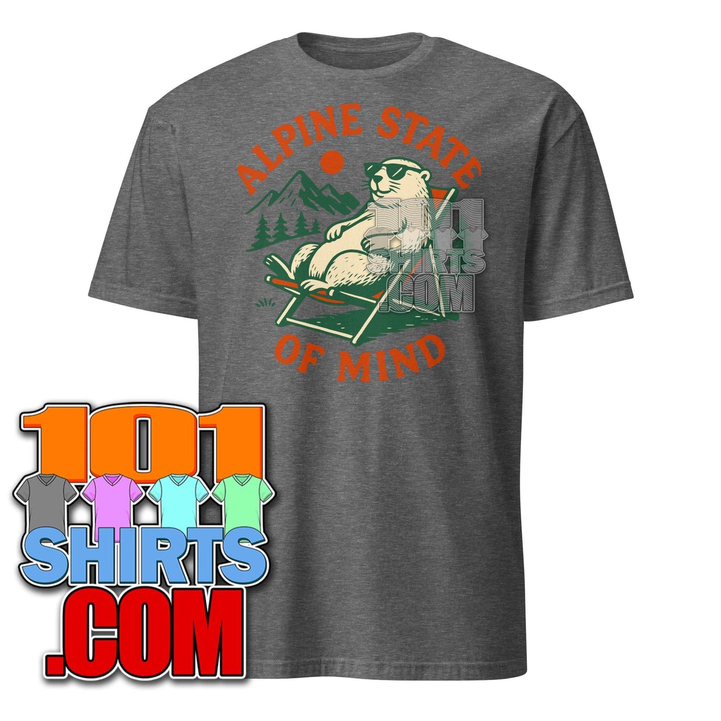 Alpine State of Mind T-Shirt: Relaxed Marmot in Mountains - Nature & Outdoor Tee - 101SHIRTS