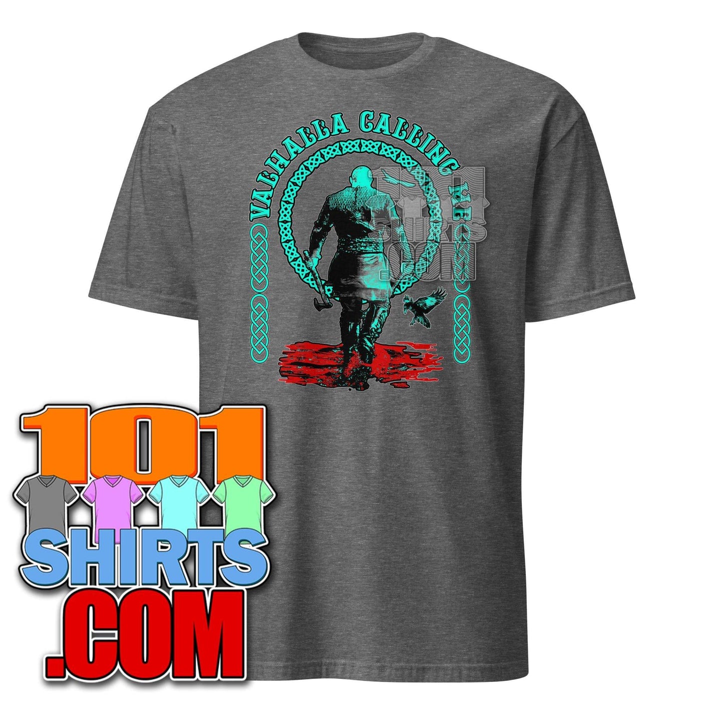 Valhalla Calling - Viking Warrior T-Shirt with Norse Mythology Design - 101SHIRTS