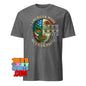 American Made with Mexican Parts Lucha Libre Mask T-Shirt - Patriotic USA Mexico Wrestling Tee - 101SHIRTS