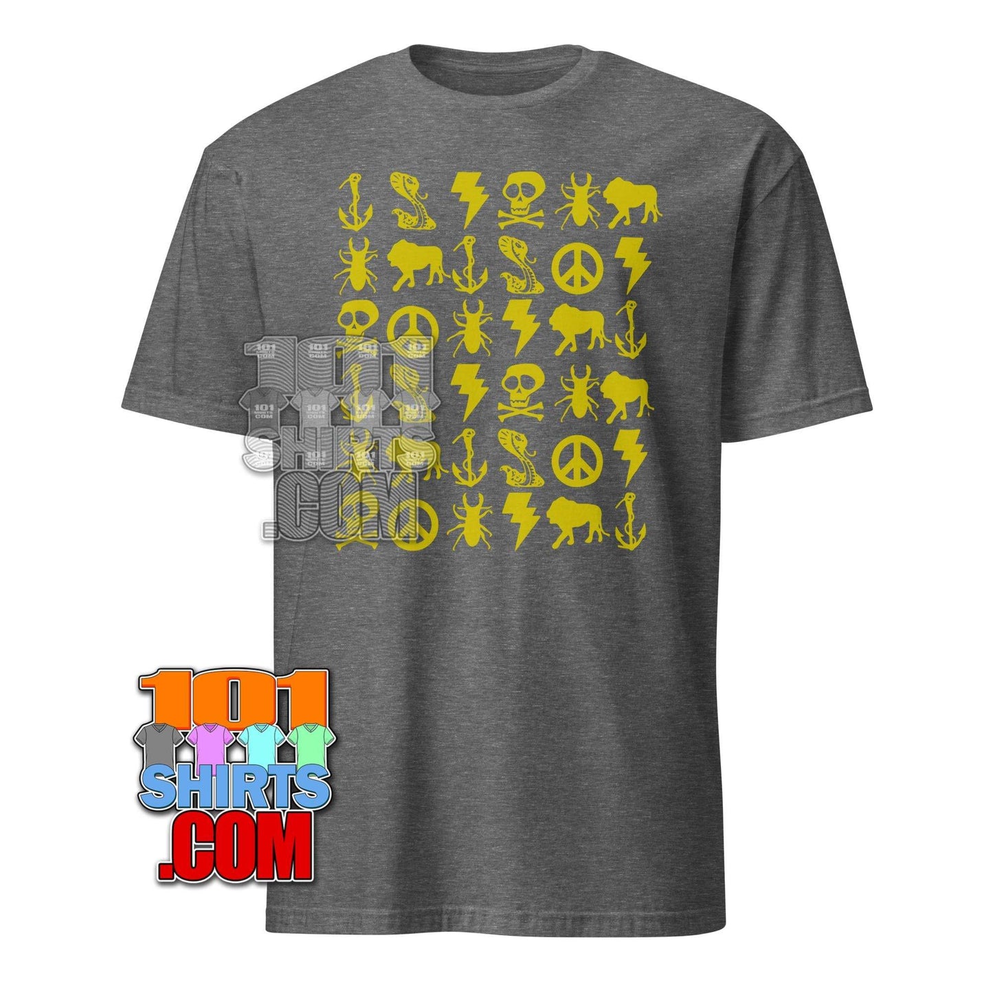 Breaking Bad TV Show Tee Jesse Pinkmann Aaron Paul Yellow Icons T-Shirt - 101SHIRTS