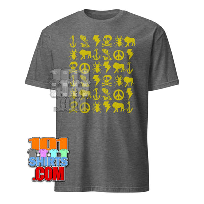 Breaking Bad TV Show Tee Jesse Pinkmann Aaron Paul Yellow Icons T-Shirt - 101SHIRTS