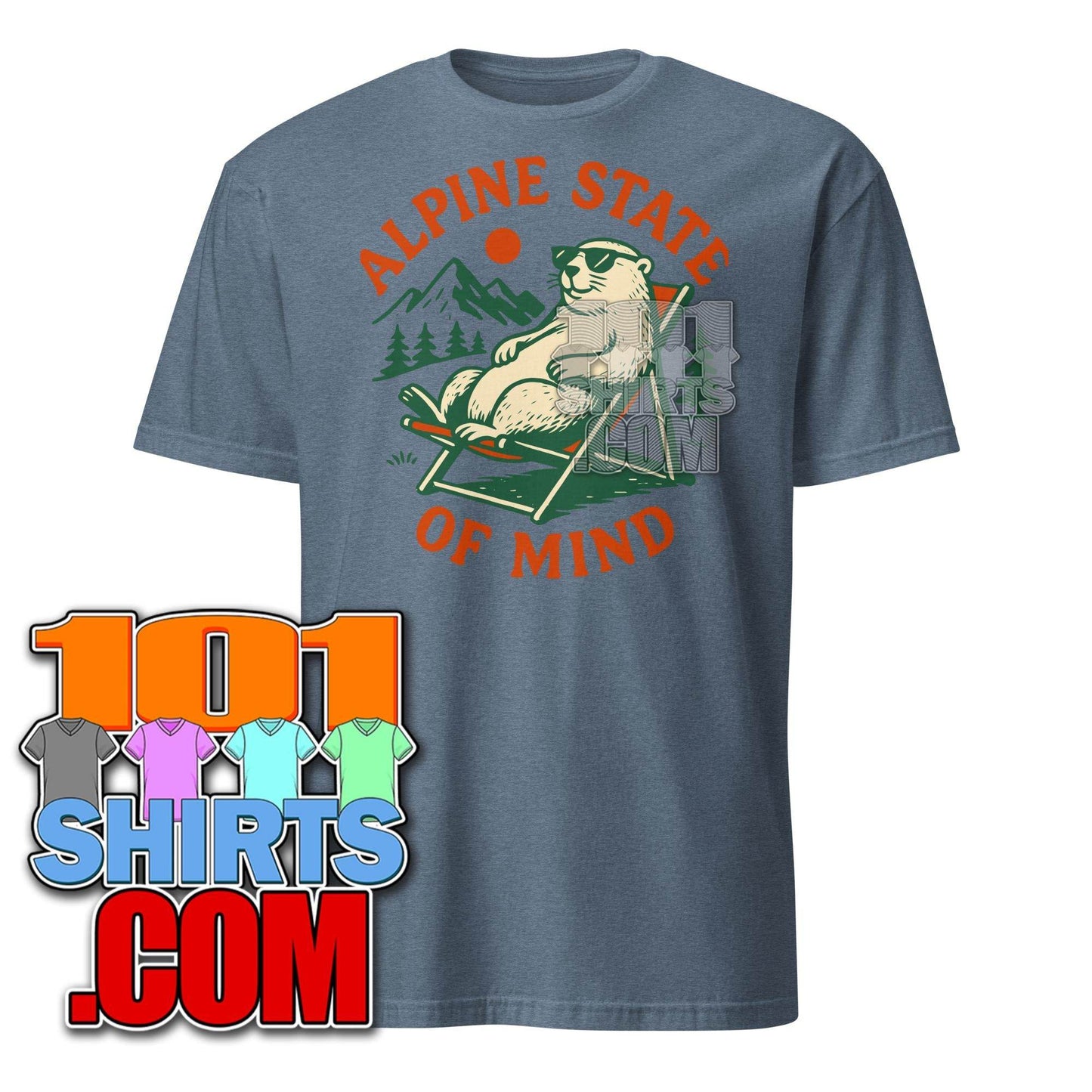 Alpine State of Mind T-Shirt: Relaxed Marmot in Mountains - Nature & Outdoor Tee - 101SHIRTS