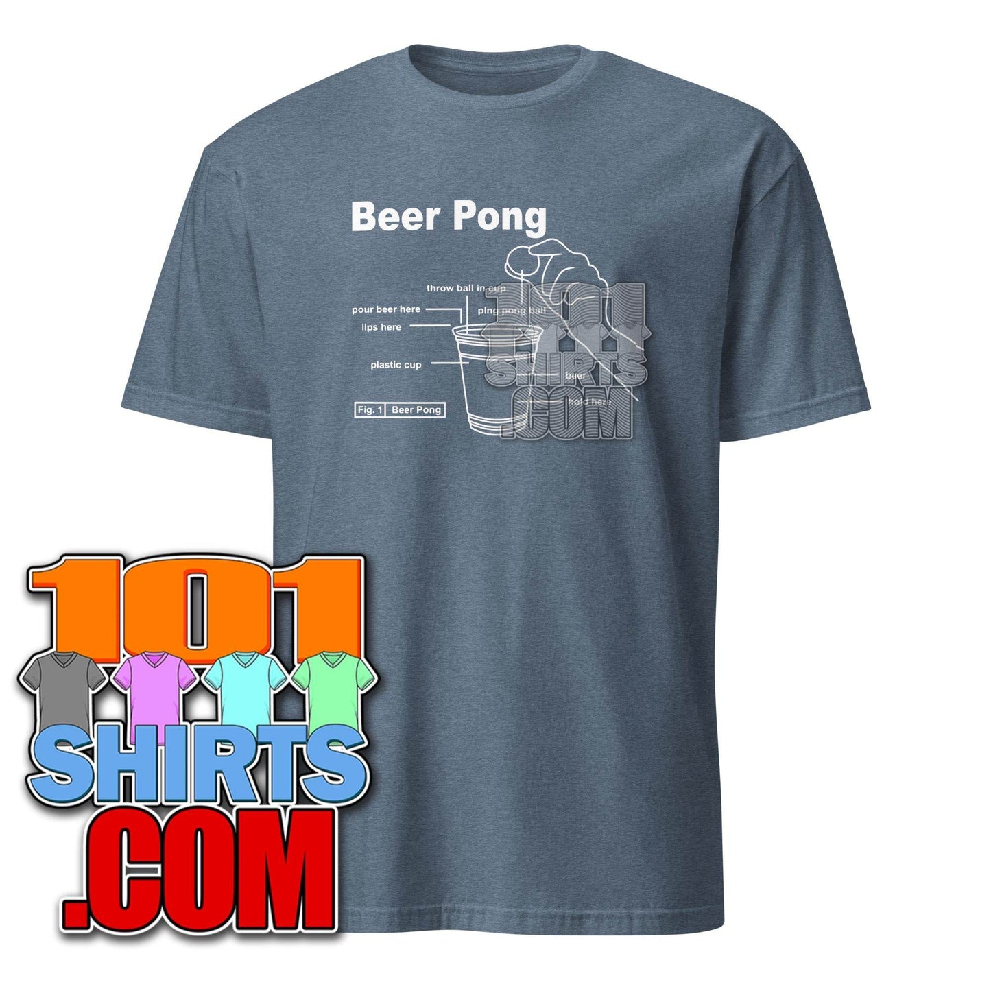Beer Pong T-Shirt: Funny Drinking Game & Party Tee - 101SHIRTS