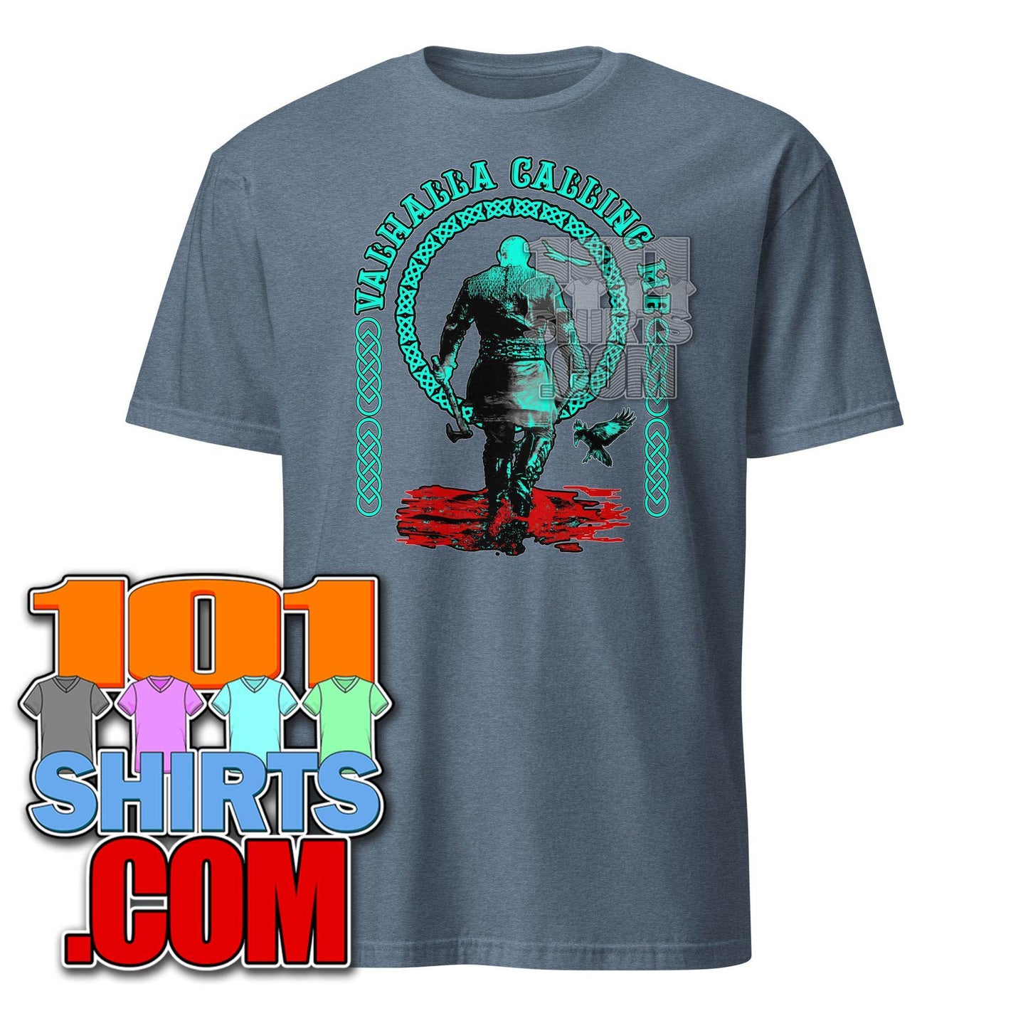 Valhalla Calling - Viking Warrior T-Shirt with Norse Mythology Design - 101SHIRTS