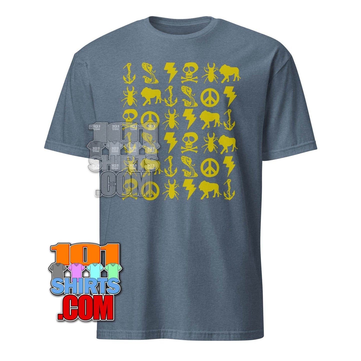 Breaking Bad TV Show Tee Jesse Pinkmann Aaron Paul Yellow Icons T-Shirt - 101SHIRTS