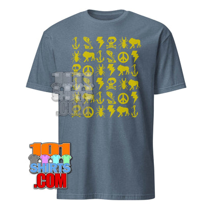 Breaking Bad TV Show Tee Jesse Pinkmann Aaron Paul Yellow Icons T-Shirt - 101SHIRTS