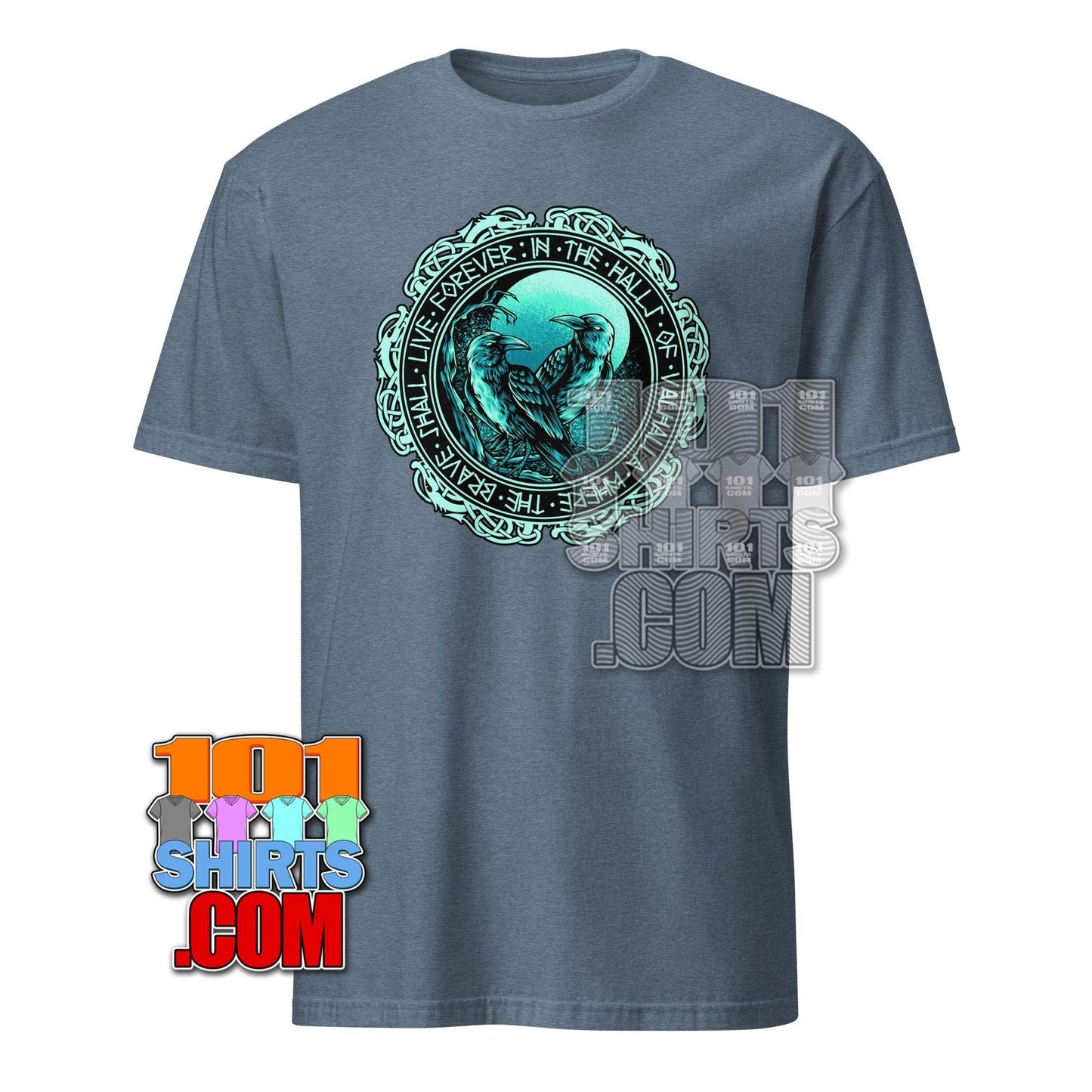 Valhalla Ravens T-Shirt | Viking & Norse Mythology Tee | Odin's Ravens Huginn & Muninn Design | Gift for Pagan & Celtic Fans - 101SHIRTS