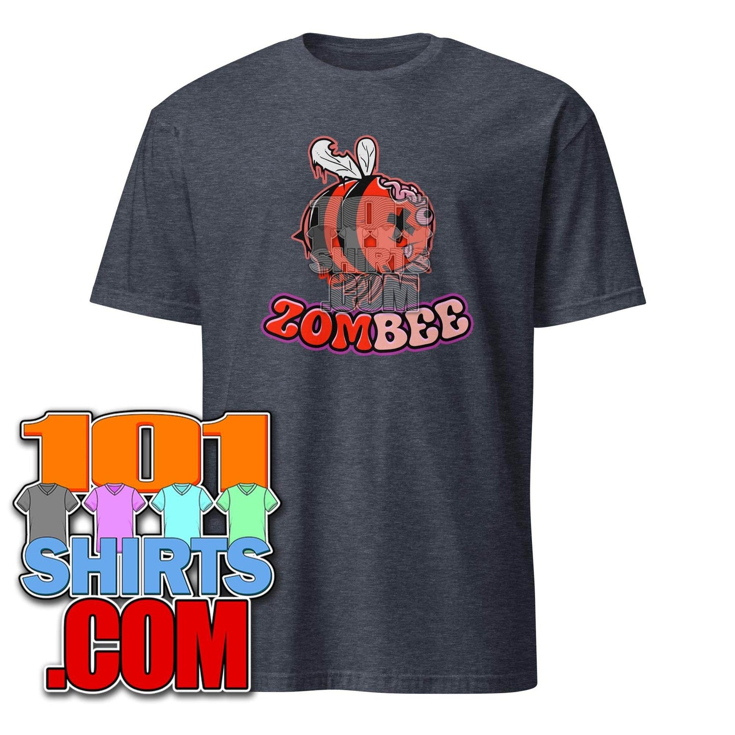 Zombee Zom-Bee Adorably Creepy Zombie Bee Cartoon Halloween T-Shirt - 101SHIRTS