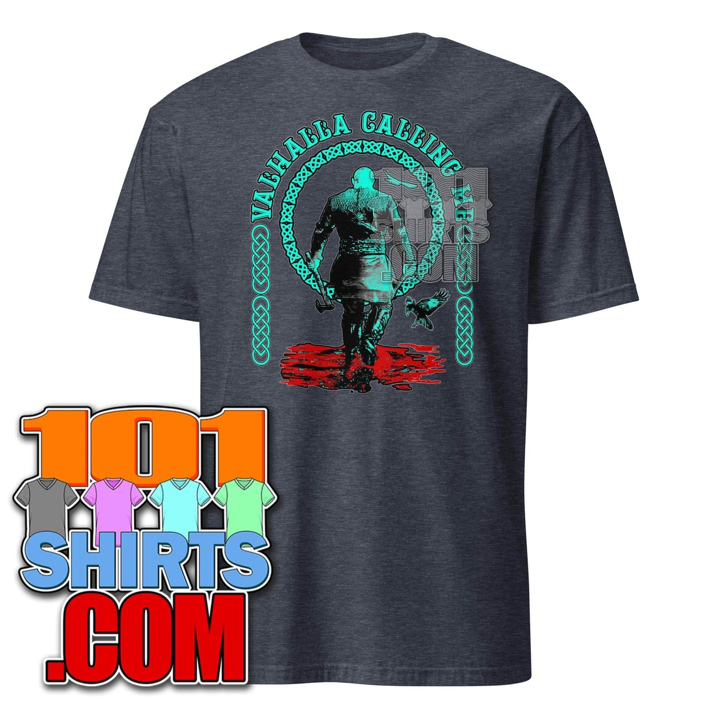 Valhalla Calling - Viking Warrior T-Shirt with Norse Mythology Design - 101SHIRTS