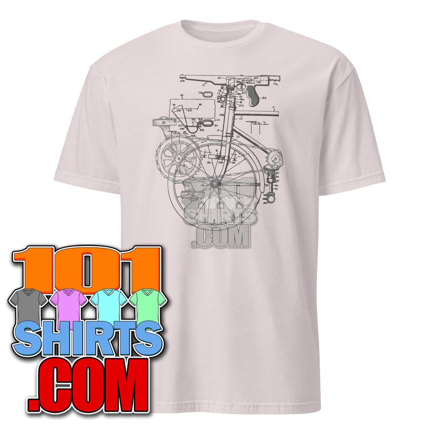 Bicycle gearbox diagram blueprint T-Shirt - 101SHIRTS
