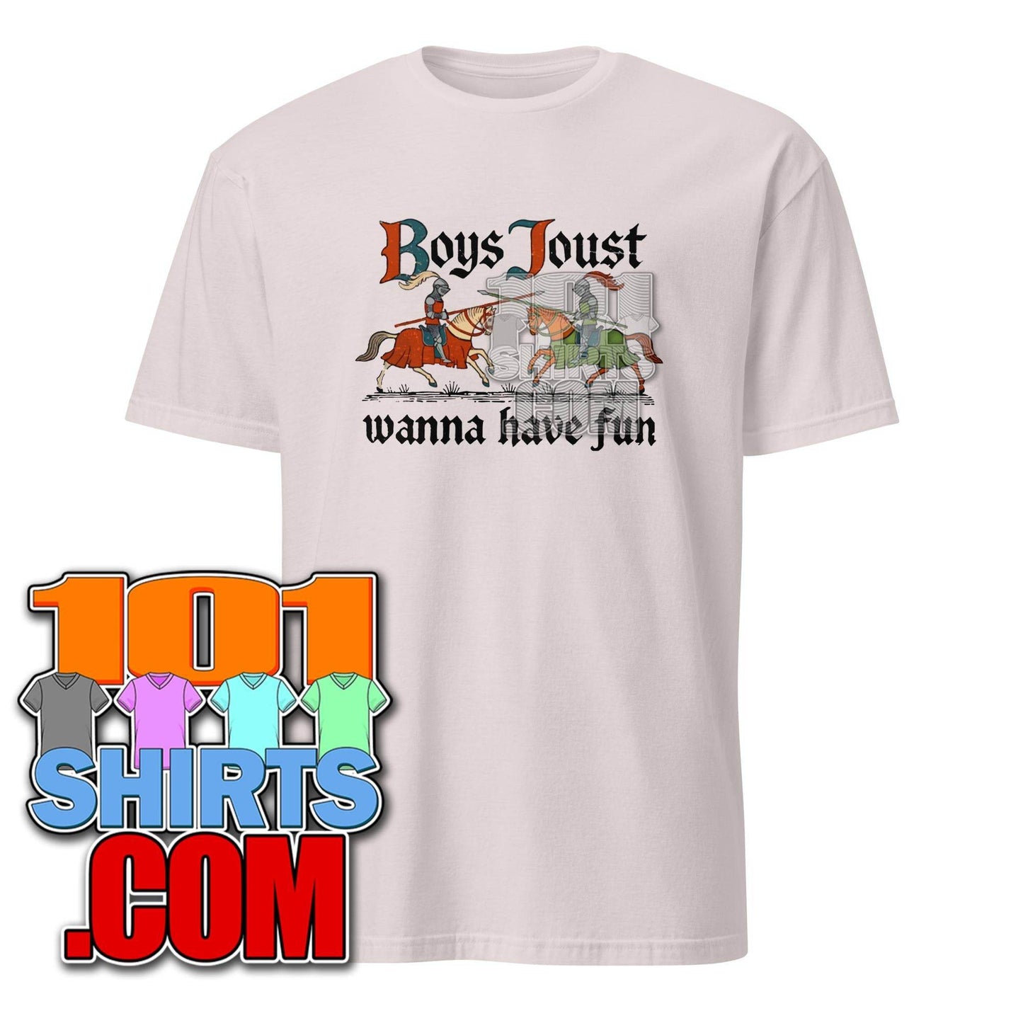 Boys Joust Wanna Have Fun Funny Knights Horses T-Shirt - 101SHIRTS